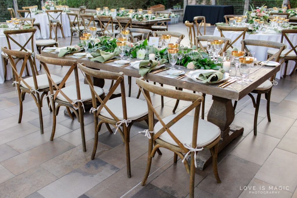 table decor at The Ranch Laguna Beach, photo by Love is Magic Photography