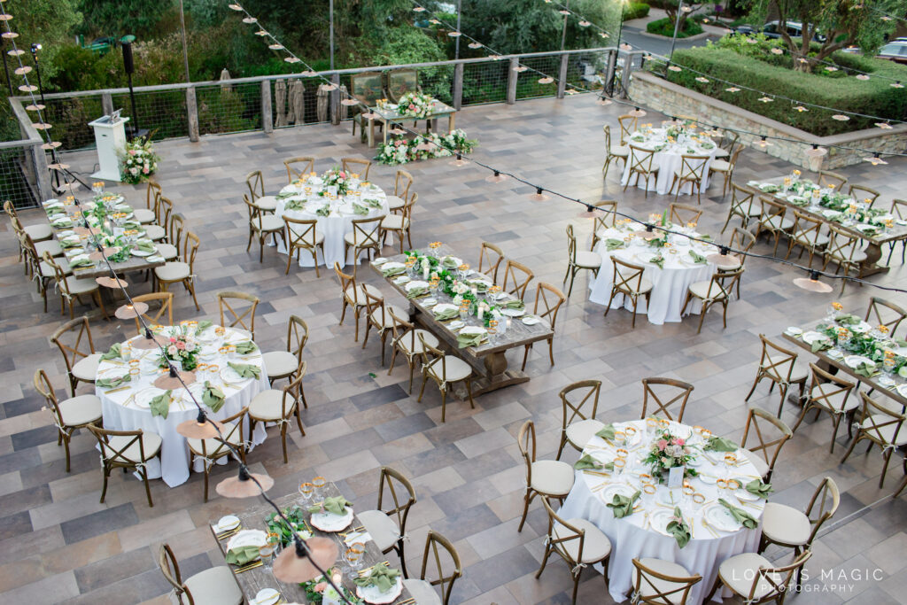 reception decor at The Ranch Laguna Beach, photo by Love is Magic Photography