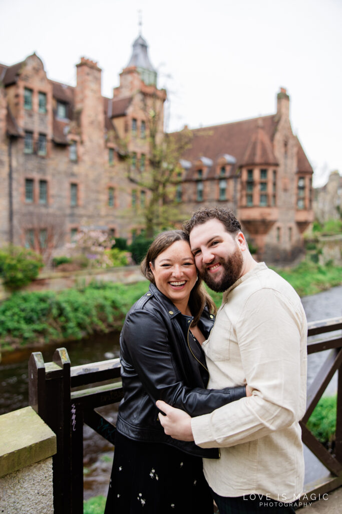 Edinburgh Engagement photos in Dean Village