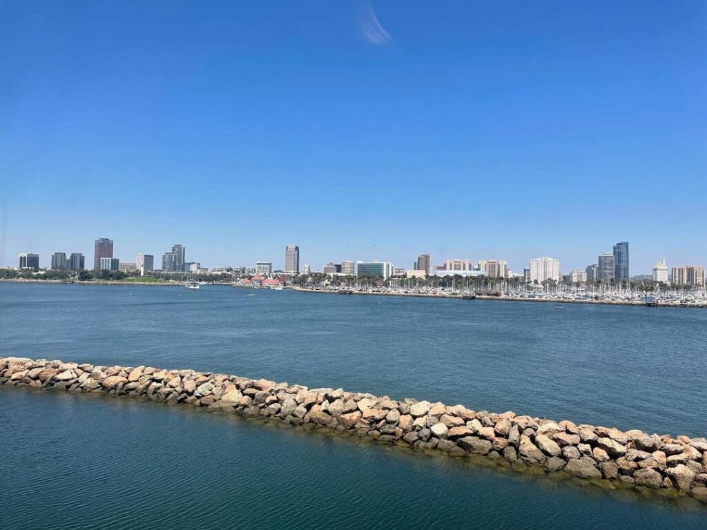 view from the Queen Mary of Shoreline Village in Long Beach tourist guide, photo by Love is Magic Photography