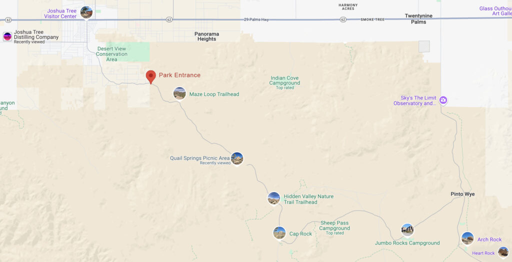 Joshua Tree map, photo by Love is Magic Photography