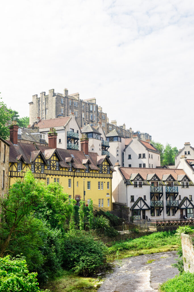 the view from Dean Bridge - Dean Village in Edinburgh