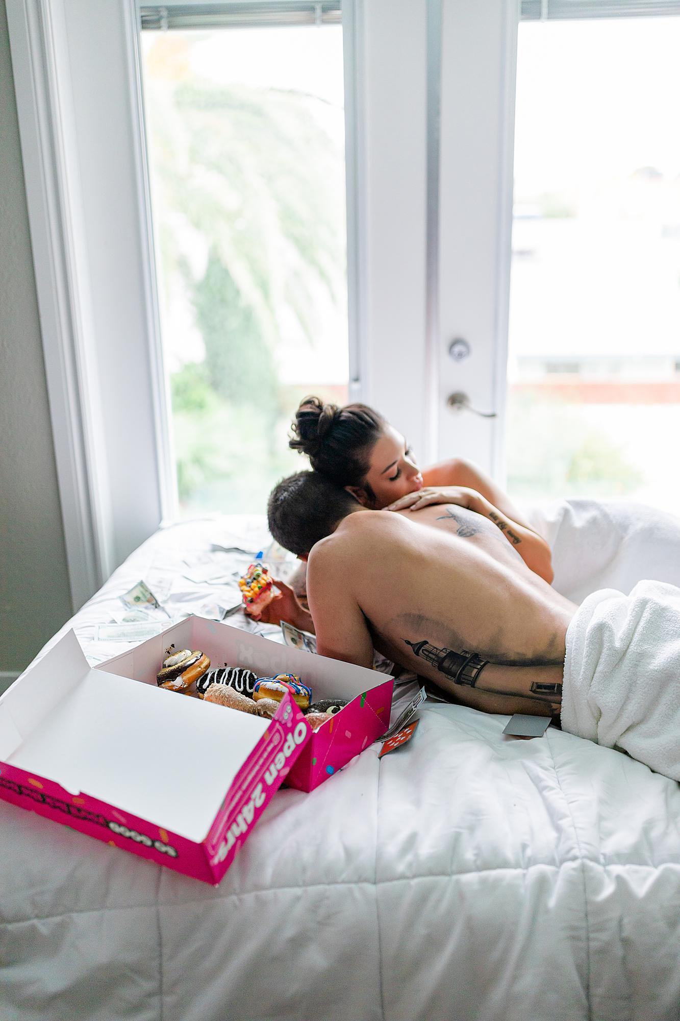 doughnut boudoir, couples boudoir