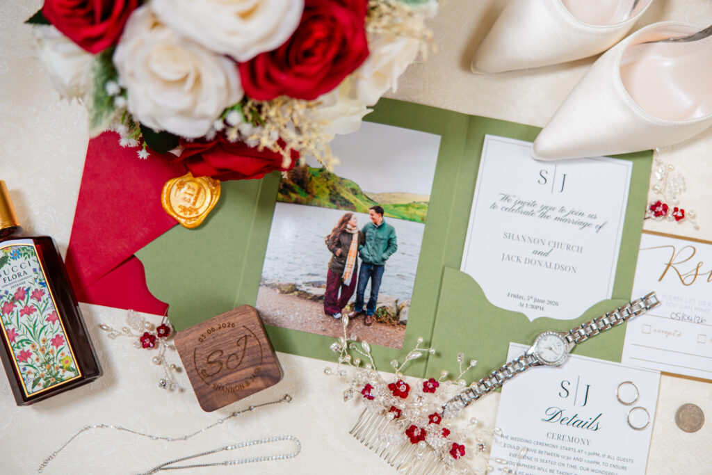 Kilmardinny House bride flatlay