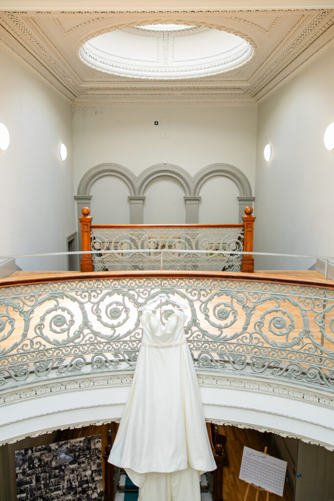 Kilmardinny House hanging wedding dress 2
